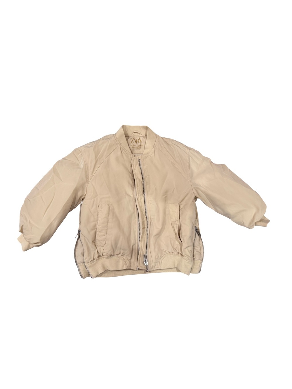 Zara Kids Beige Bomber Jacket